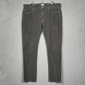 J Crew Pants‎ Mens 36x32 Gray 484 Cotton Stretch Corduroy Preppy Indie Grunge